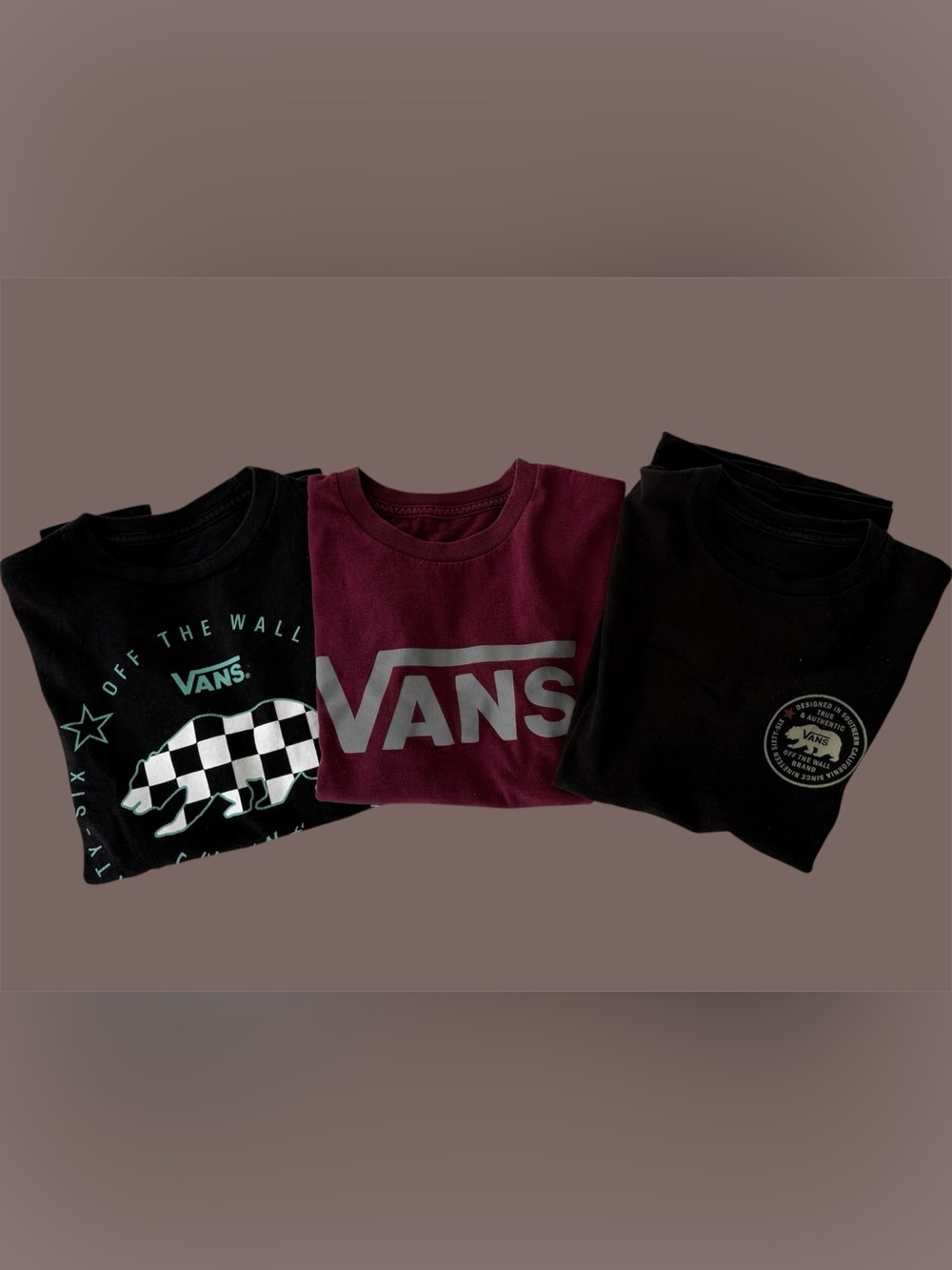Lot of 3 Vans Boys Youth Medium (10–12) Graphic T-Shirts